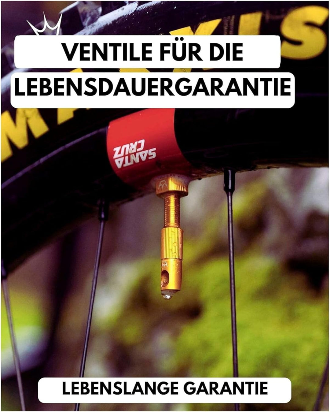 Peaty's XChris King (MK2) schlauchlose Ventile - Fahrradreifenventile 42mm rot, 42mm rot