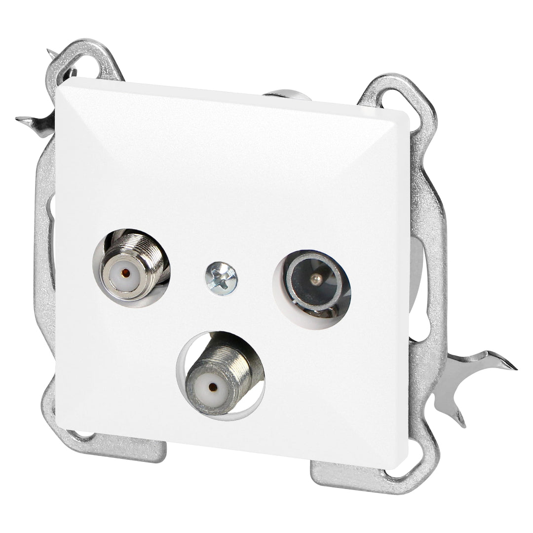 Antennendose Unterputz IP20 | Enddose für SAT/TV/R und Kabel Anschluss (digital/analog) | Kompatibel