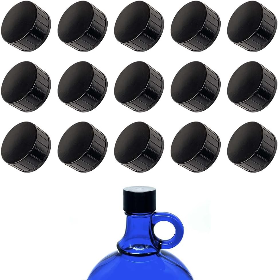 Handschraubverschluss-Sets für 5 Liter Glasballon aus Blauglas (Ersatzdeckel) (15er-Set), 15er-Set