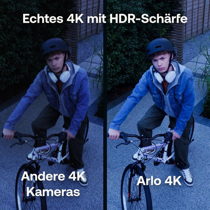Arlo Ultra 3 Überwachungskamera Aussen WLAN, Kabellos, 4K UHD, KI-Erkennung, Auto-Tracking, Farb-Nac