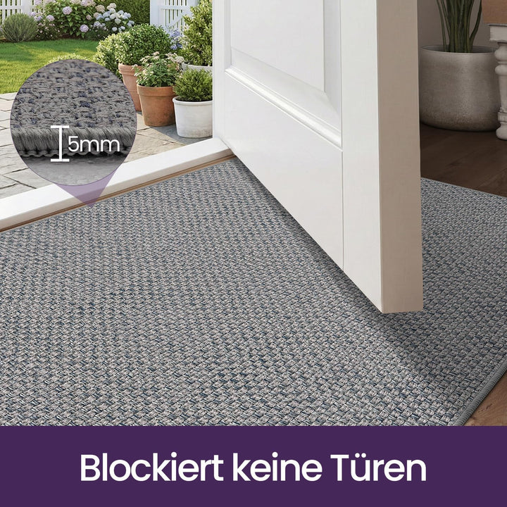 DEXI Schmutzfangmatte Innen 44 x 76 cm, rutschfest Fussmatte waschbar, absorbierend Fussmatte, Dünne