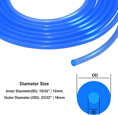 LAVMHAB Silikon Vakuumschlauch 12mm ID x 18mm OD 3mm Wandstärke 1,5 Meter Länge, Unterdruckschlauch