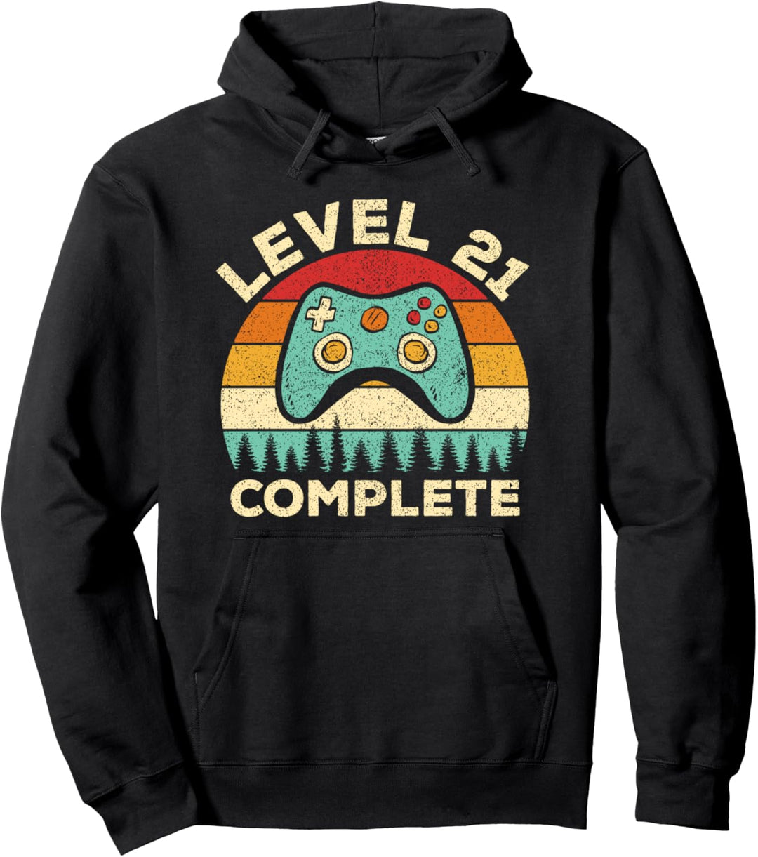 21. Geburtstag Level 21 Gamer 21 Jahre altes Geschenk Pullover Hoodie