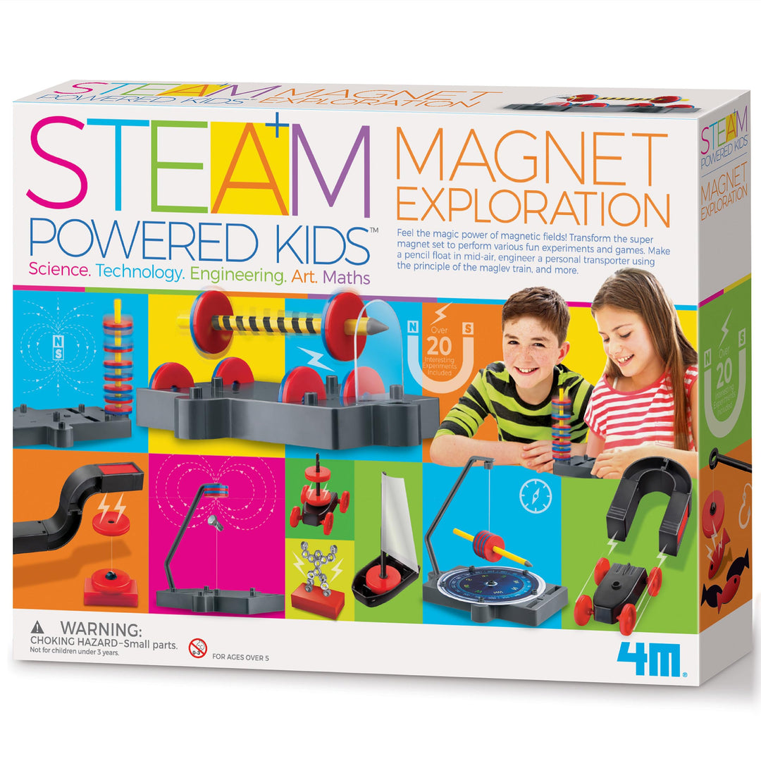 4M STEAM Powered Kids Magnet Exploration - Experimentierkasten Kinder ab 8 Jahre, Mint Lernspielzeug