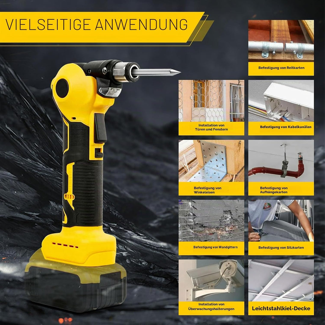 Akku-Autohammer Kompatibel mit Dewalt 20V Akku, Elektro Nagel Hammer mit verstellbarem 3-Positionen-