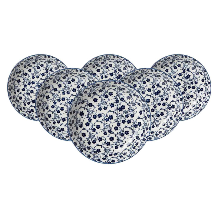 Ritzenhoff & Breker Suppenteller-Set Royal Sakura 6-teilig, Ø 20.5 cm, Tiefe Essteller aus Porzellan