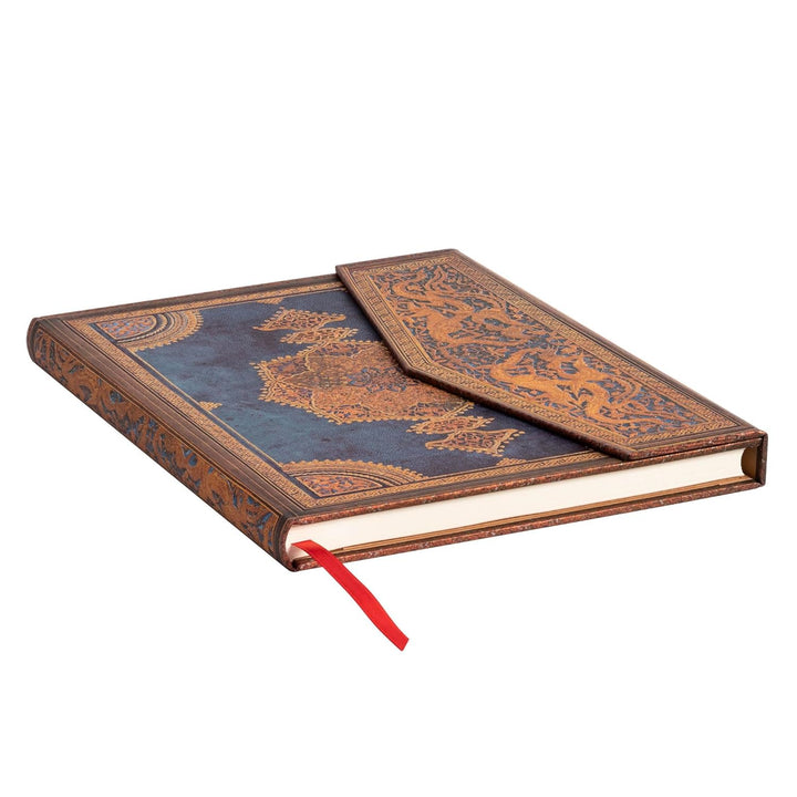 Safavid Indigo (Safavid Binding Art) Ultra Lined Hardcover Journal: Hardcover, 120 gsm, ribbon marke