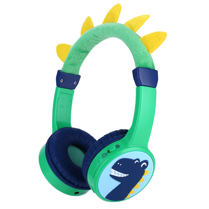 Bluetooth Kopfhörer Kinder, Dinosaurier Kinder Kopfhörer mit Kabel, Mikrofon, 85dB Lautstärkebegrenz
