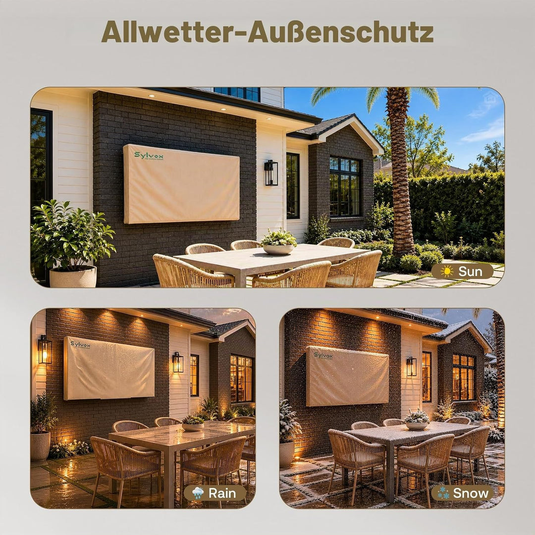 SYLVOX Outdoor wasserdichte Abdeckung für TV 55 zoll mit vollständig unterer Abdeckung, ausserhalb F