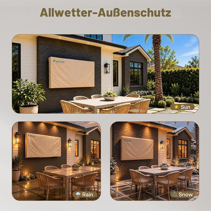 SYLVOX Outdoor wasserdichte Abdeckung für TV 55 zoll mit vollständig unterer Abdeckung, ausserhalb F