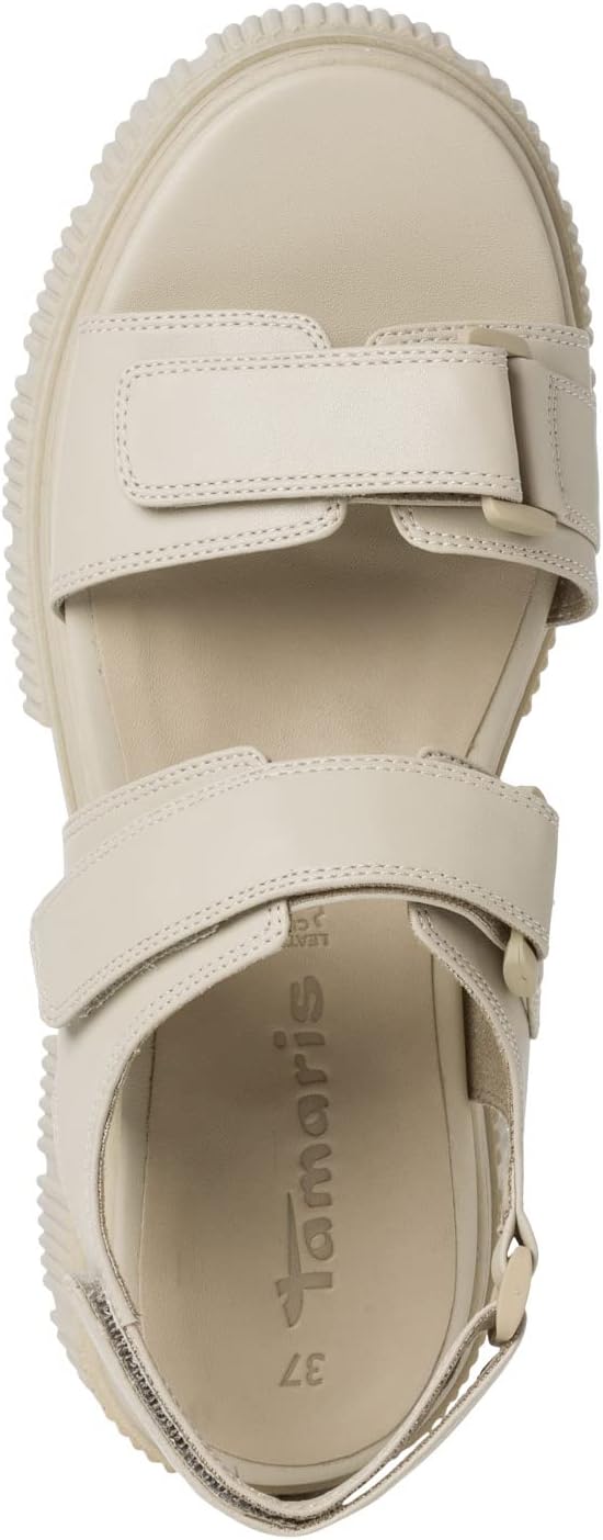 Tamaris Damen 1-1-28273-38 Keilsandale 36 EU Pale Khaki, 36 EU Pale Khaki