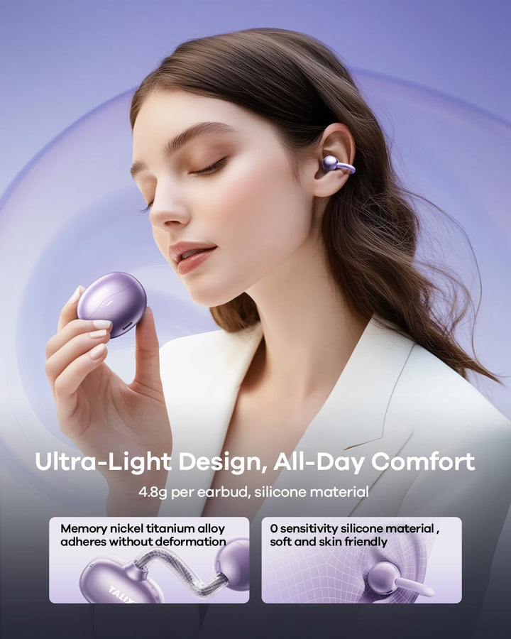 TALIX Ultra X6 Open Ear Kopfhörer,kabellose kopfhörer mit Innovatives Clip-Design, Clip On Earbuds m