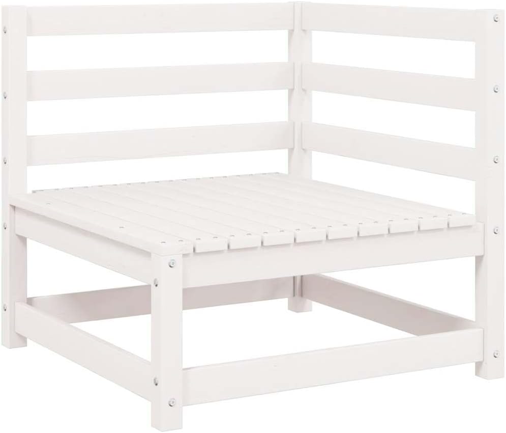 vidaXL Garten Ecksofa mit Kissen, Modular Gartenmöbel, Sofa Lounge Sessel für Garten Terrasse Balkon