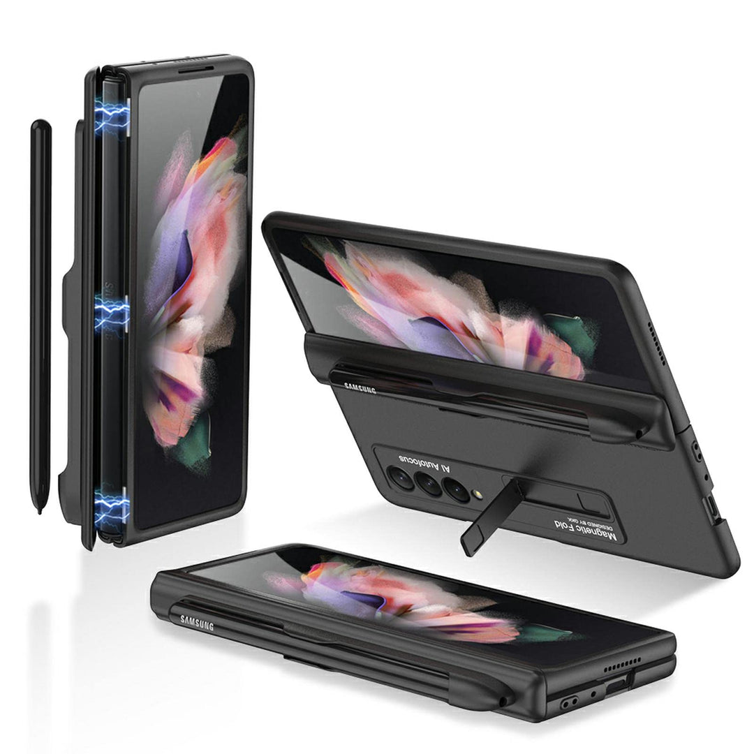 Coque Galaxy Z Fold 3 5G Hülle,Magnetische Klapphülle mit Stylus Slot,Hülle für Samsung Galaxy Z Fol