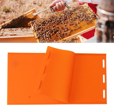 Zerodis 2 Bögen 5,4 Mm Silikon-Bienenwachsform BienenwachsdesignBienenwachspresse Prägeblätter Desig