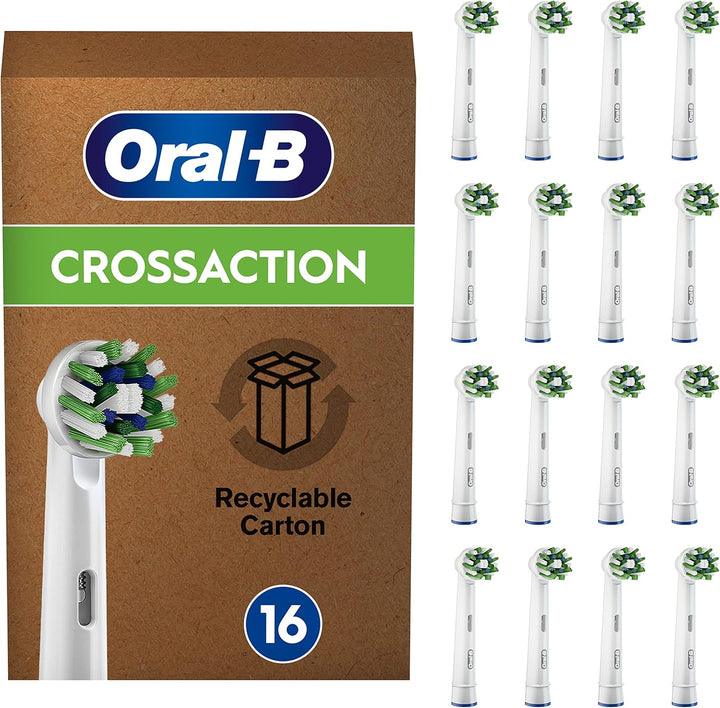 Oral-B Aufsteckbürsten Cross Action 16er FFU CleanMaximizer 16 stück (1er Pack) Alt Single, 16 stück