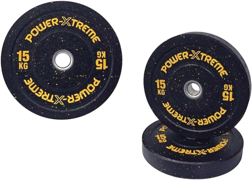 POWER-XTREME Hantelscheiben | Bumper Plates | Gewichtsscheiben | 50mm | Gummigranulat | Grössenauswa