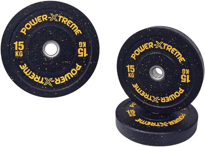 POWER-XTREME Hantelscheiben | Bumper Plates | Gewichtsscheiben | 50mm | Gummigranulat | Grössenauswa