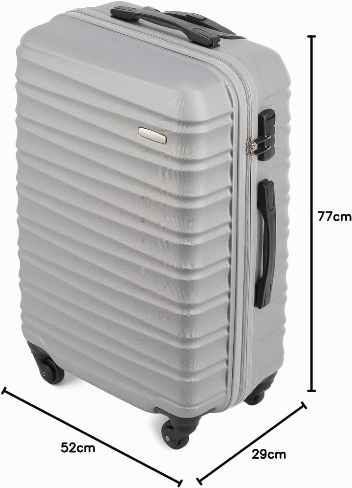 WITTCHEN Reisekoffer 4er Koffer-Set Rollkoffer Trolley Handgepäck Hartschale aus ABS mit 4 Spinner-R