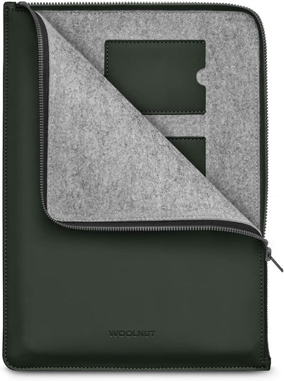 Woolnut Matte PU Folio Zipper Sleeve Case Hülle Tasche für for 14 Zoll MacBook Pro / 13 Zoll MacBook