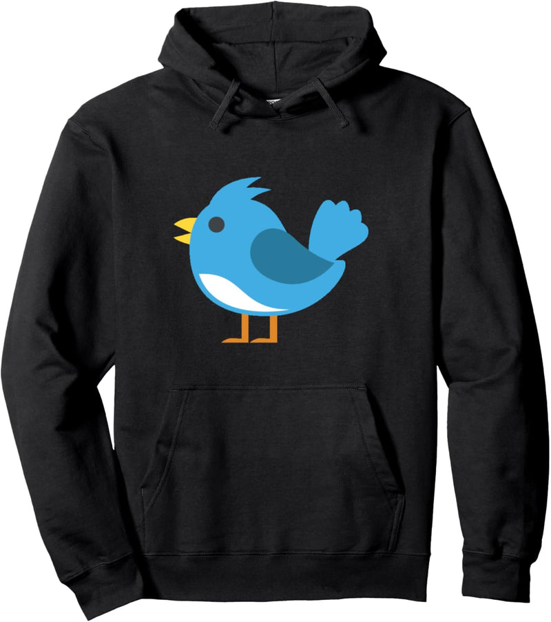 Niedlicher blauer Vogel Pullover Hoodie