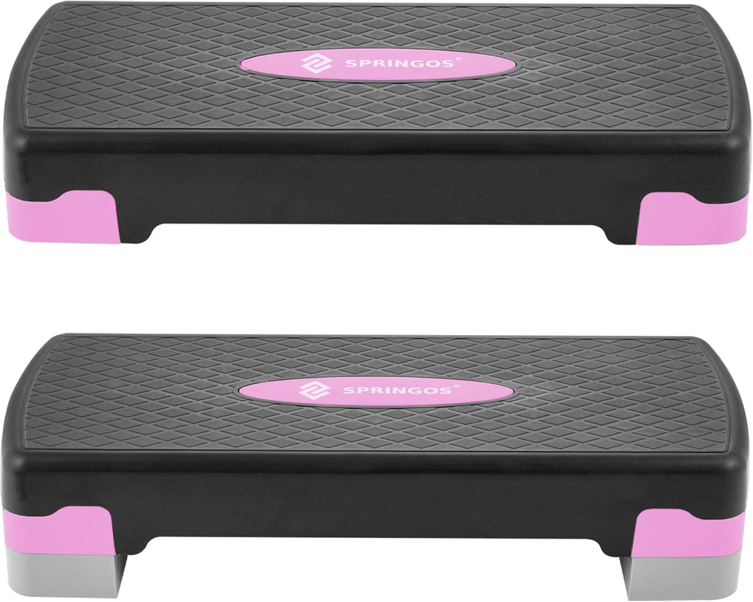 SPRINGOS Aerobic Steppbrett rosa-grau, rosa-grau