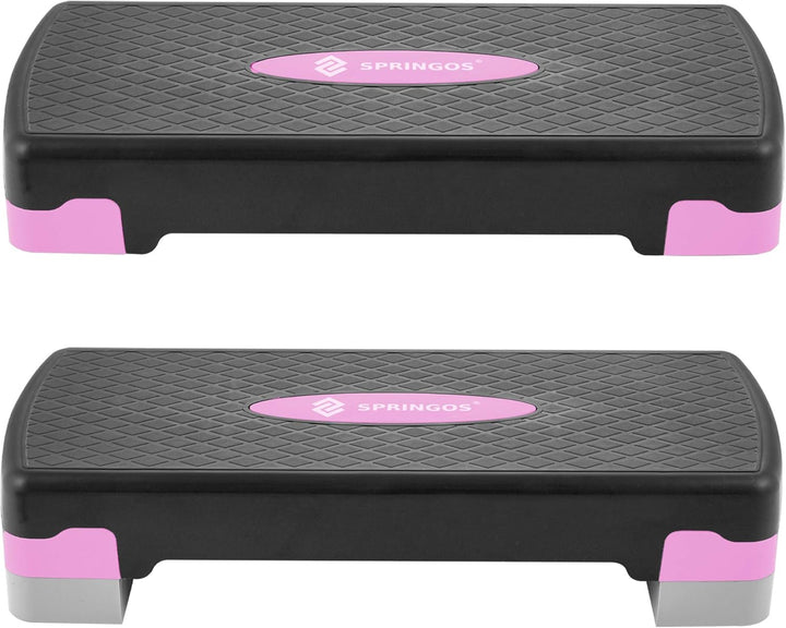SPRINGOS Aerobic Steppbrett rosa-grau, rosa-grau