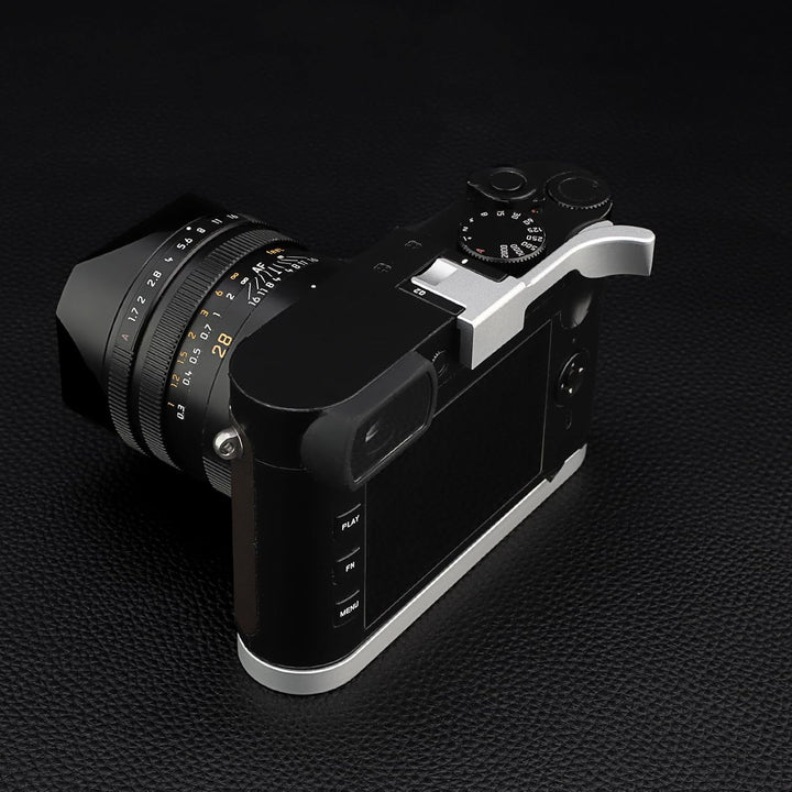 Haoge THB-QS Metall-Blitzschuh-Daumenauflage, Daumenauflage, Handgriff für Leica Q2 Kamera, silberfa