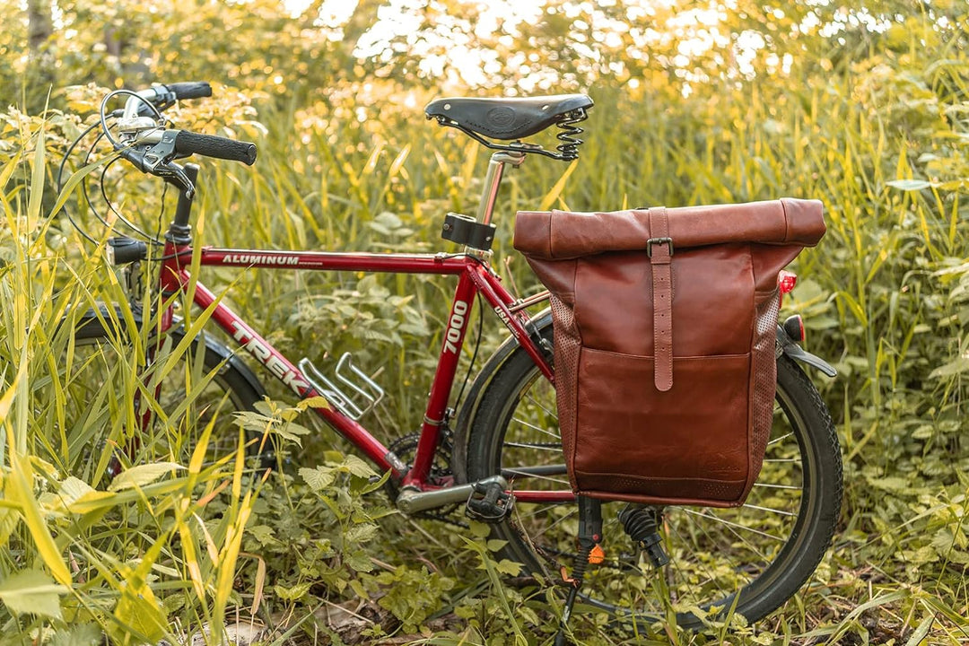 Gusti Gepäckträgertasche Leder - Miquel I. für Gepäckträger Fahrradtasche Hinterradtasche Fahrrad Ta