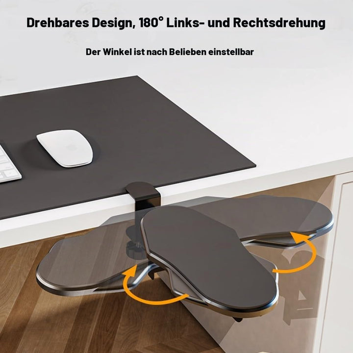 2 Stück Armauflage Schreibtisch,Ergonomische Armlehnenstütze Handgelenkauflage,90° Faltbare und 180°