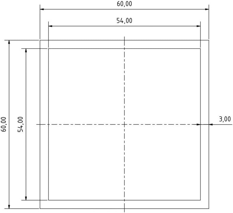 Riggatec Alu-Rohr Vierkant 60x60x3mm Länge 1,5 mtr.