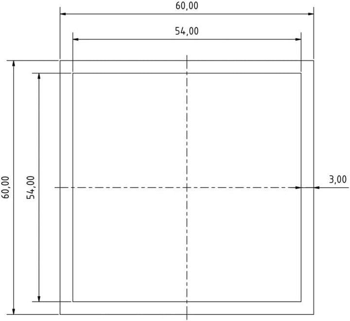Riggatec Alu-Rohr Vierkant 60x60x3mm Länge 1,5 mtr.