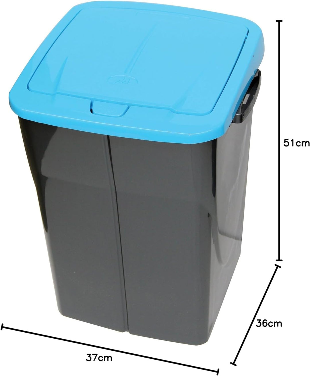 Mondex Müllsortierer 45 Liter mit blauem Deckel, Blau