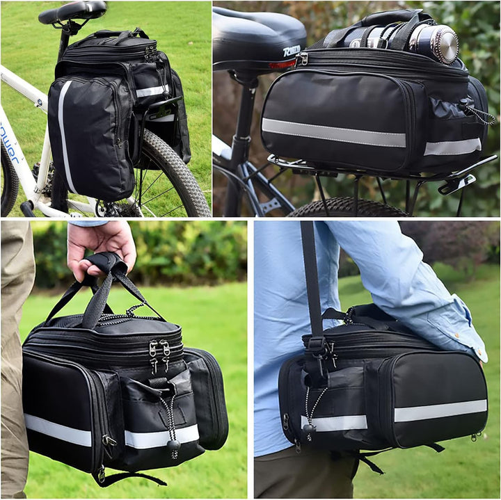 Taeku Gepäckträgertasche, Multifunction Fahrradtasche 27L wasserdichte Fahrrad Seitentasche Gross Sa