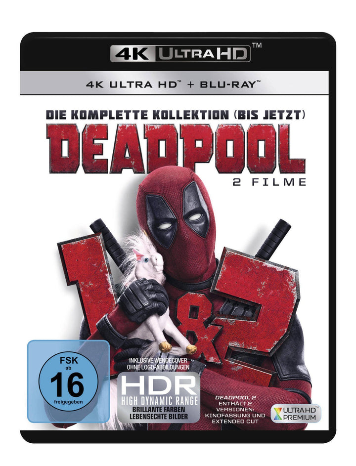 Deadpool 1+2 (3 Blu-rays 4K Ultra HD) (+ 3 Blu-rays 2D), 4K