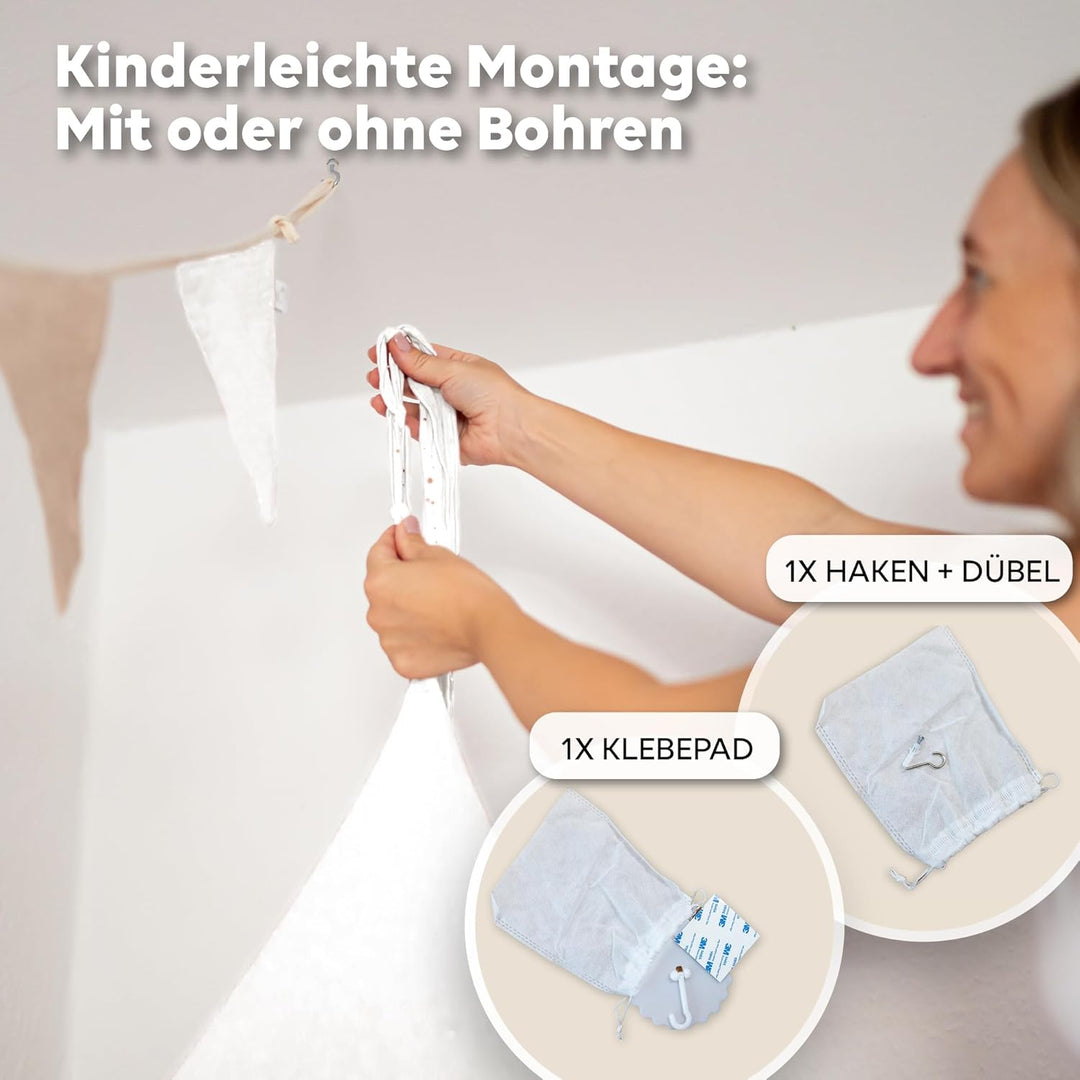 lilimaus Baldachin Kinderzimmer mit Goldapplikation [in 12 Farben] Betthimmel aus 100% Baumwolle Mus