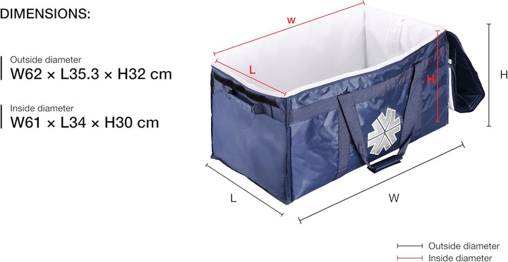 aro Isoliertasche, Polyester, 55 L, Toplader, mit Klett- und Rei§Verschluss, dunkelblau