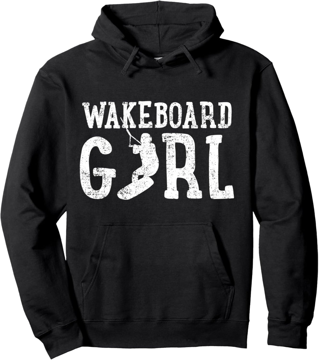 Wakeboard Mädchen Wakeboarden Vintage Pullover Hoodie