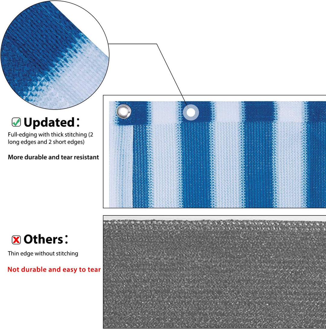 Sekey Balkon Sichtschutz Balkonabdeckung HDPE 220 g/m², 90x300cm, Leicht Transparent Wind- und UV-Sc