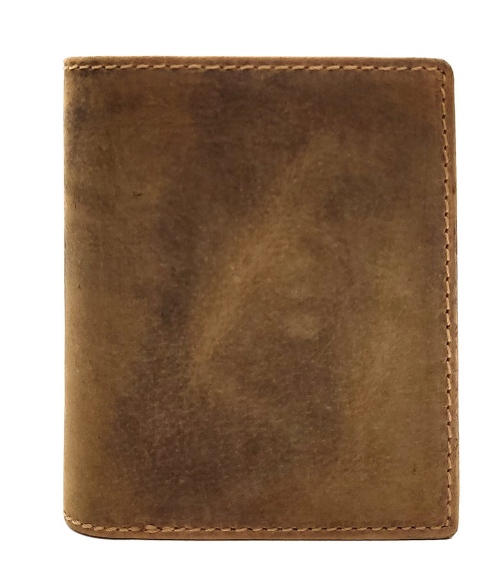 Jockey Club echt Leder Geldbörse Portemonnaie Geldbeutel mit RFID NFC Schutz Vintage (braun), Braun