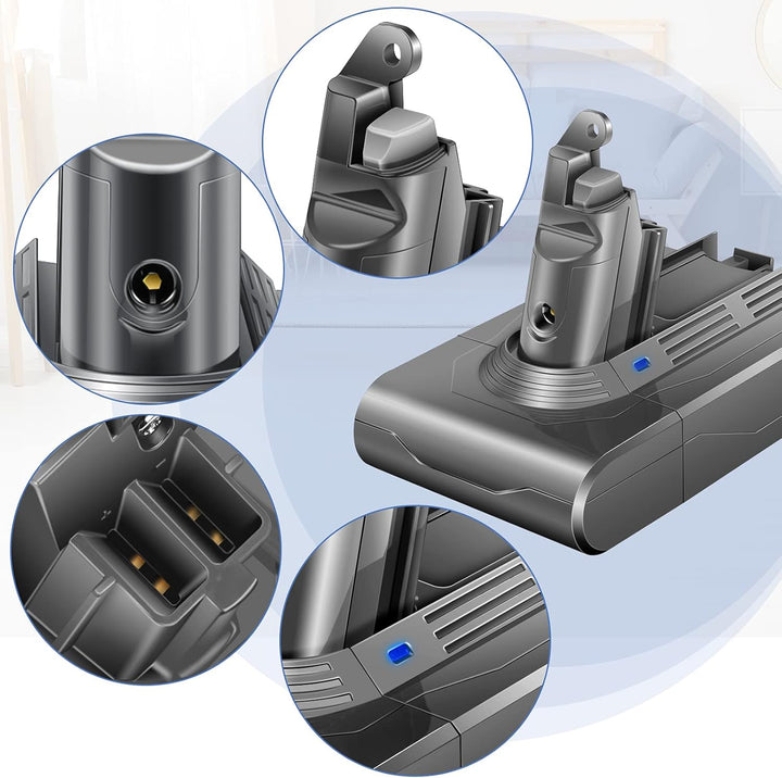 Keenstone Akku Ersatzakku für 【Dyson V6 4600 mAh】 Dyson V6 Li-Ionen Akku DC58 DC59 DC61 DC62 Animal
