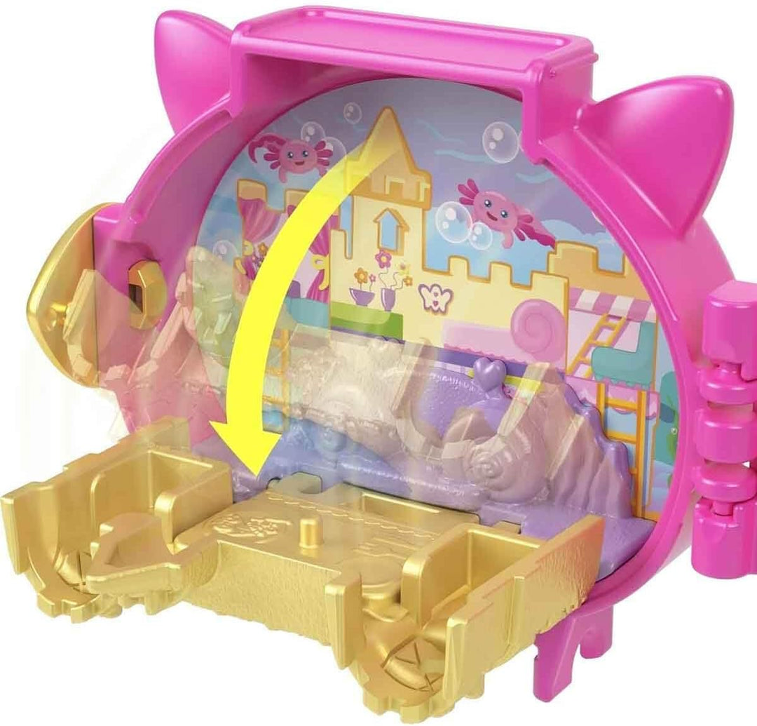 Polly Pocket Kuscheltiere Kompaktes Spielset GYV99 - Axolotl Hxx22