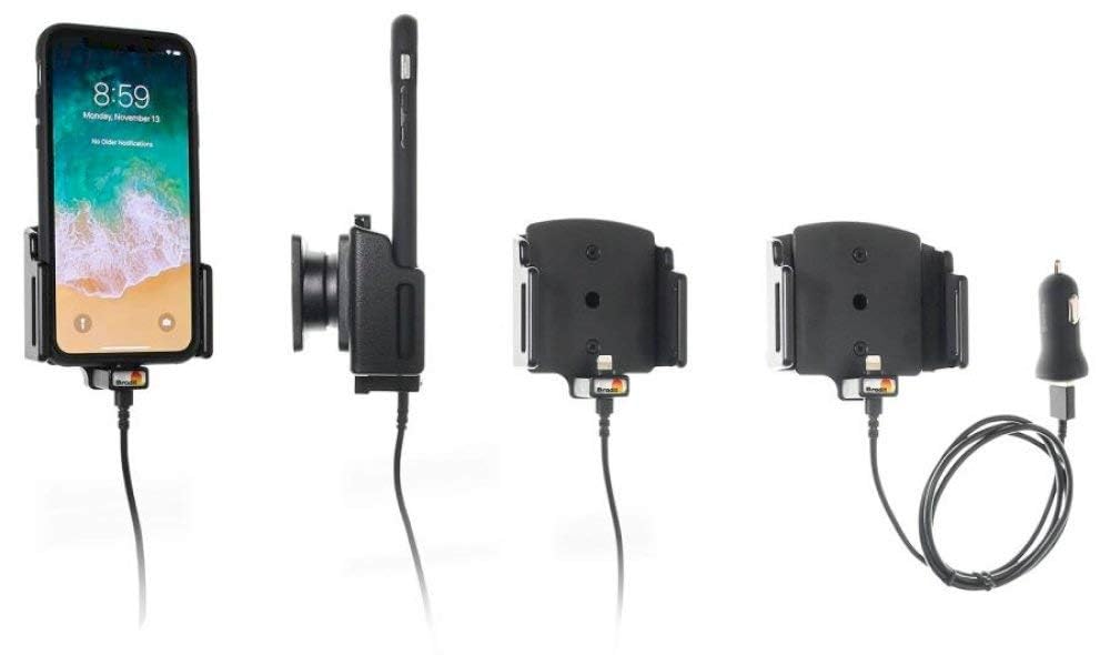 Brodit Gerätehalter 721013 | Hergestellt in Sweden | mit Ladefunktion für Smartphones - Apple iPhone