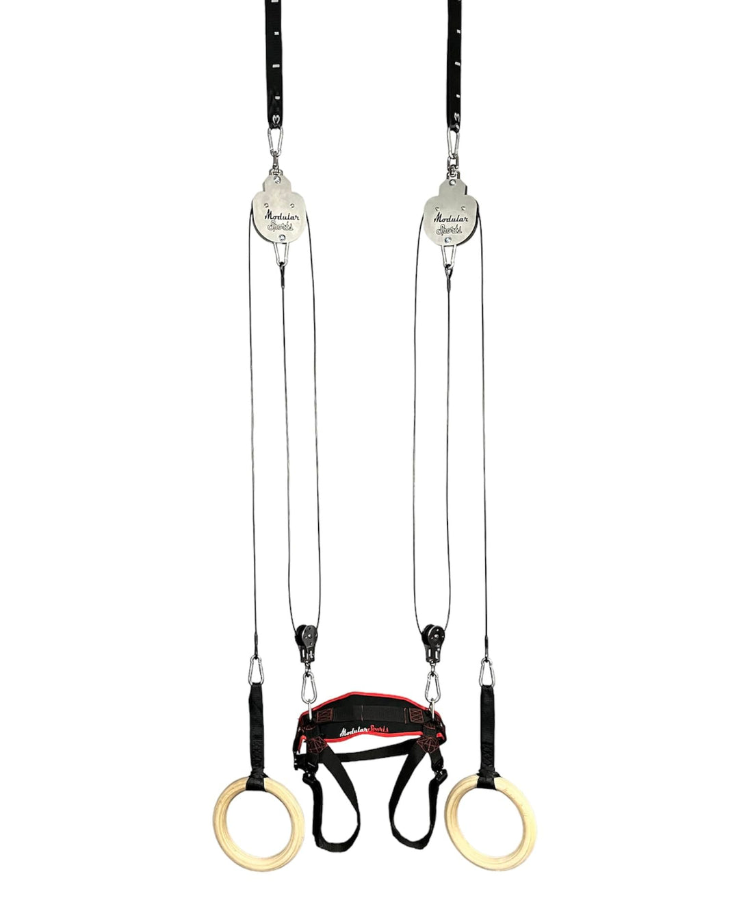 ModularSports FlyFit Extended - Fitnessgeräte für Zuhause mit Flaschenzugsystem zur Körpergewichtred