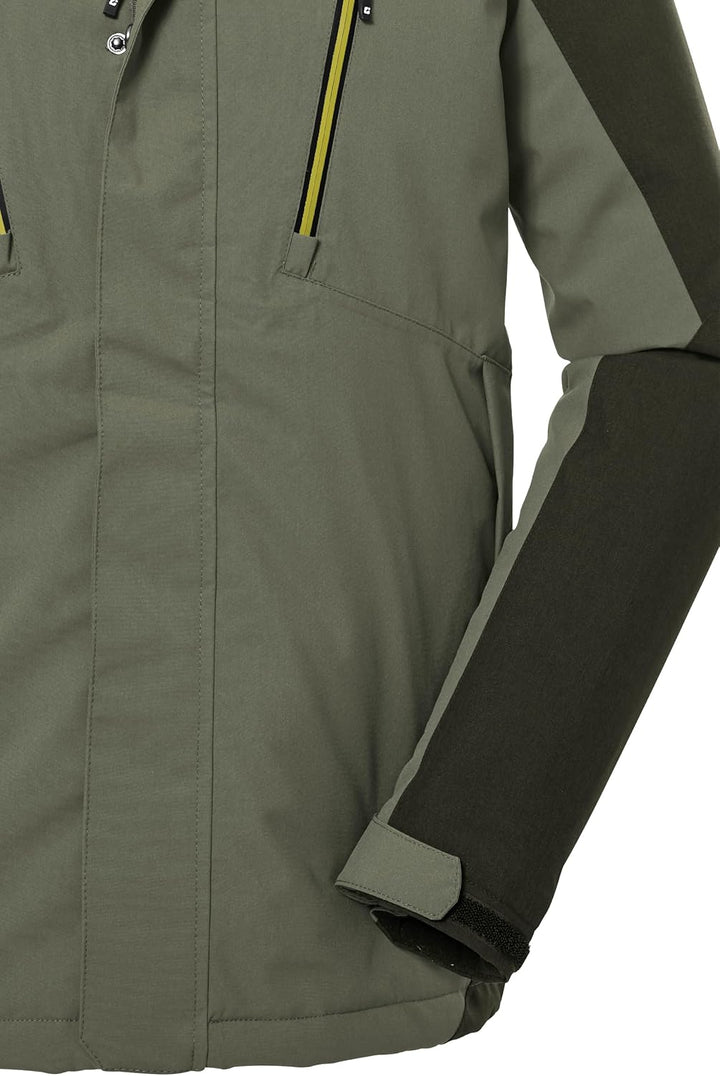Killtec Herren Kow 25 Mn Jckt Funktionsjacke/Outdoorjacke mit abzippbarer Kapuze L oliv, L oliv