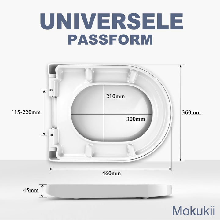 WC-Sitz mit Absenkautomatik & Quick-Release Weiss D form antibakterieller toilettendeckel aus Urea-D
