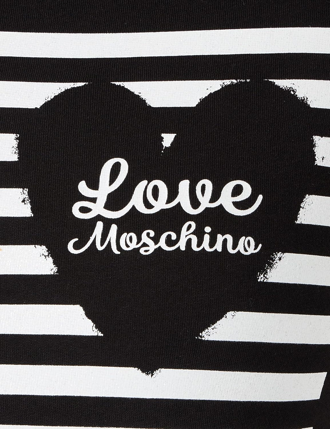 Love Moschino Damen Slim Fit Short-Sleeved T-Shirt 44 Schwarz, 44 Schwarz