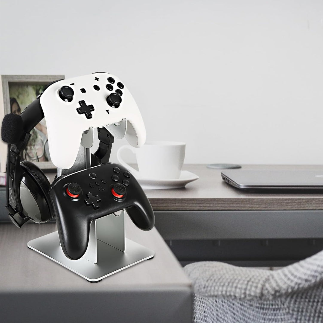 2-stöckig Tisch-Kopfhörerständer/Halterung, Gaming-Kopfhörer-Display-Ständer Telefonhörer Halterung
