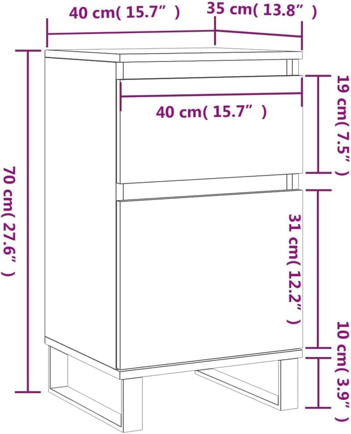 vidaXL Sideboard, Kommode mit viel Stauraum, Mehrzweckschrank Anrichte für Wohnzimmer, Schrank Beist