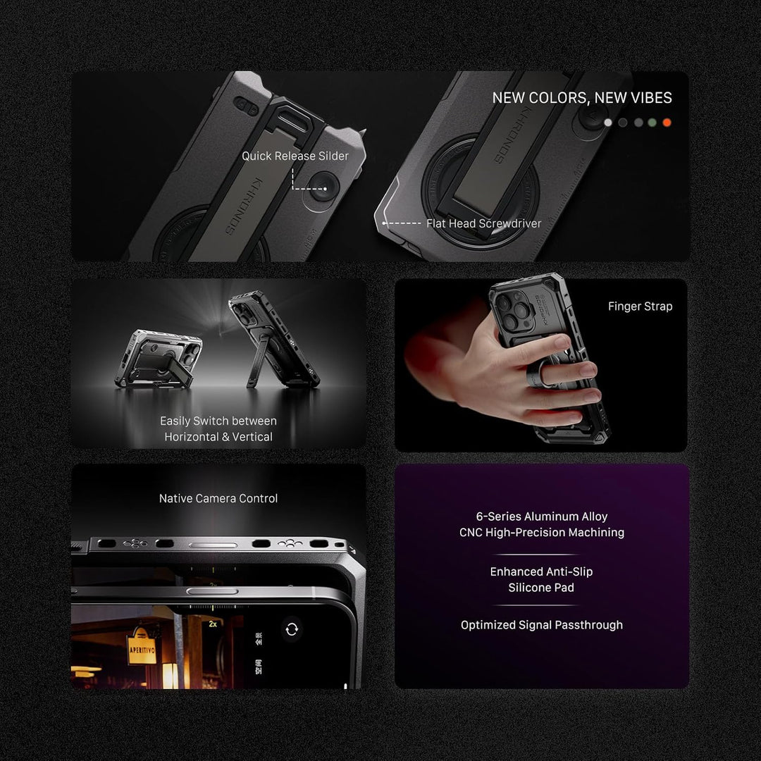 Tilta Khronos Ultimate Kit für iPhone 16 Pro | Inklusive Schutzhülle, Kühlventilator, Focus PD-Griff